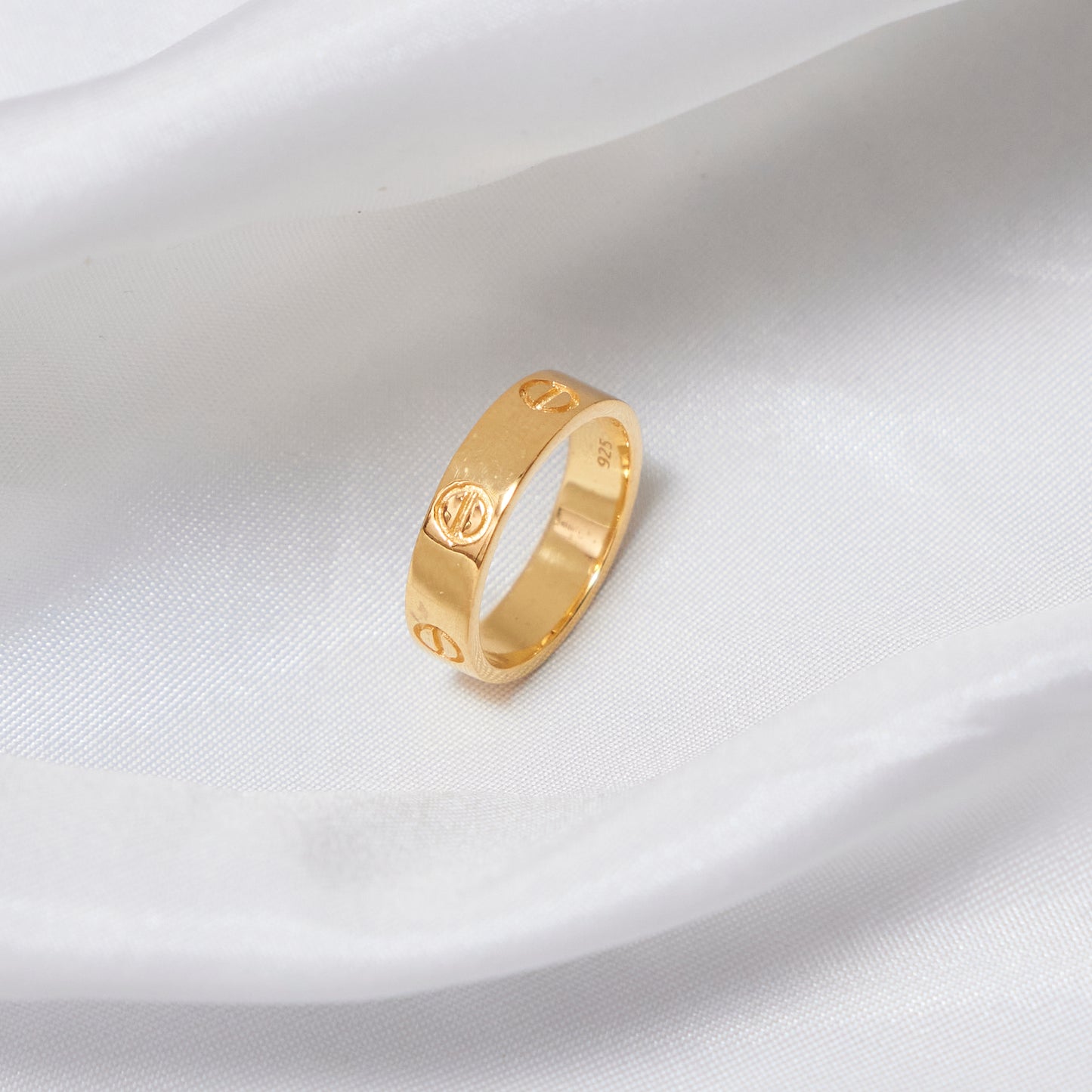 Designer Adjustable Gold Ring with Crystal Detailing for Women