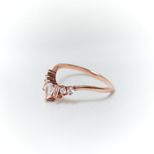 Elysian Heart: The Rose Gold Empress Ring