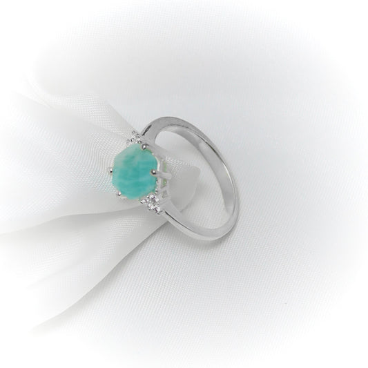 Ocean’s Whisper – Ethically Sourced Larimar Ring