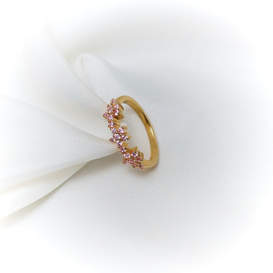 Blossom Uprising – Ethical Pink Sapphire Crown Ring