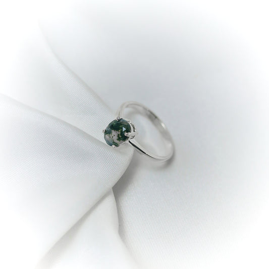 Enchanted Earth – Moss Agate Ring