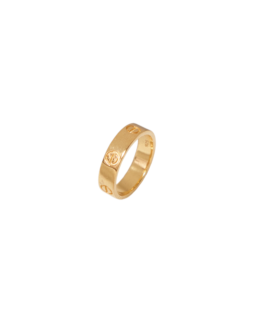 Designer Adjustable Gold Ring with Crystal Detailing for Women