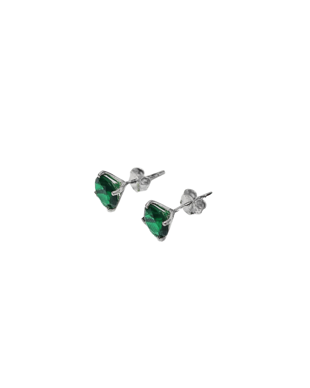 Verdant Essence - Ethereal Emerald Studs for the Discerning Soul