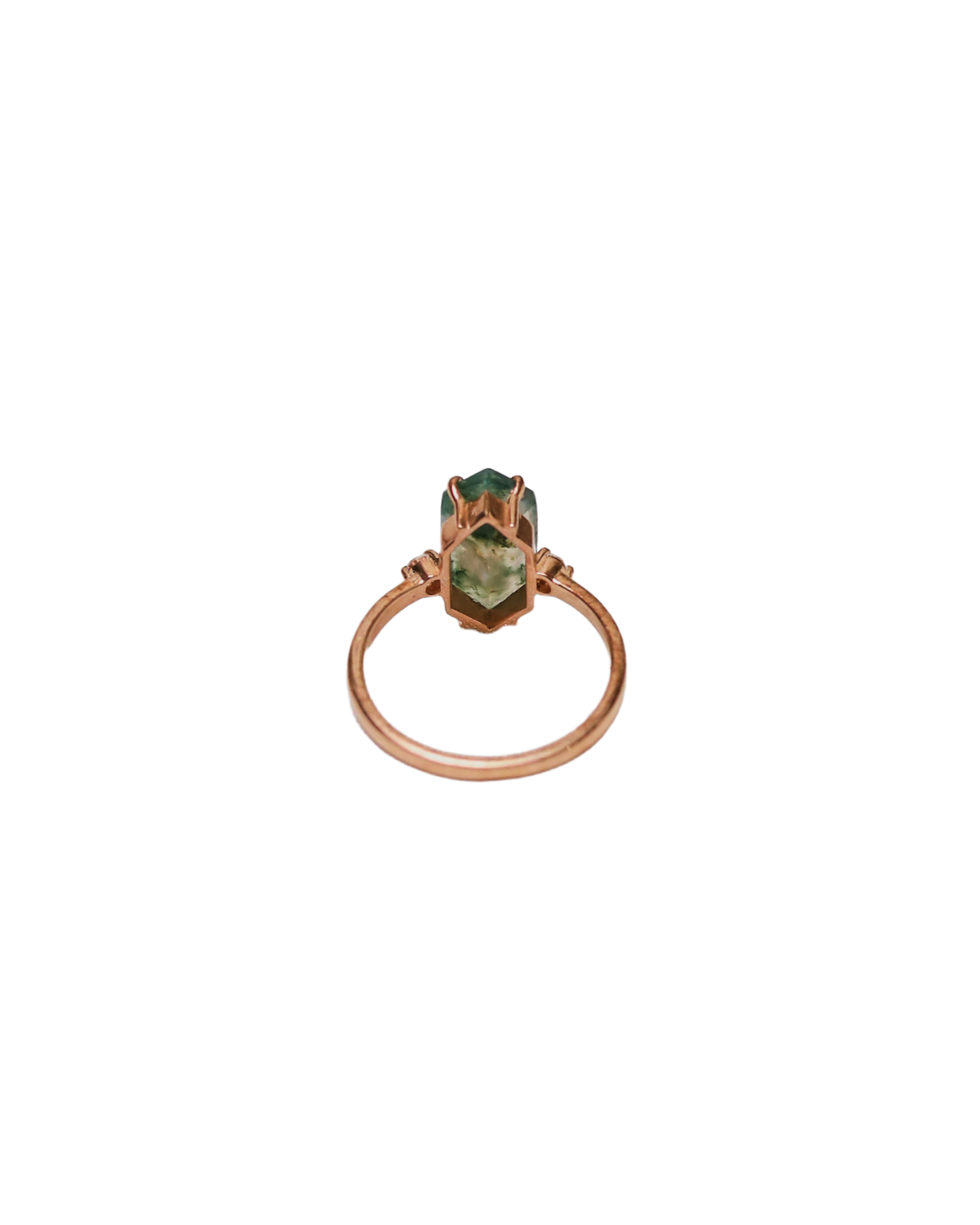 Earth Alchemy: Moss Agate & Rose Gold Consciousness Ring