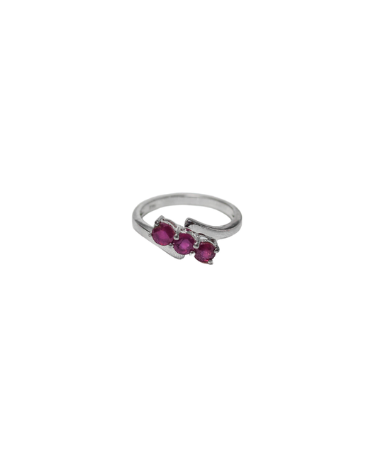 Crimson Embrace – Triple Ruby Wrap Ring