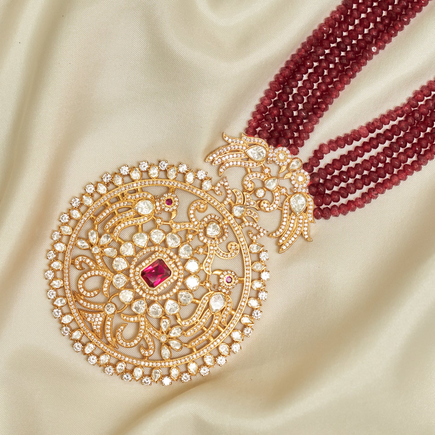 Traditional Gold Finish Designer Necklace for Women