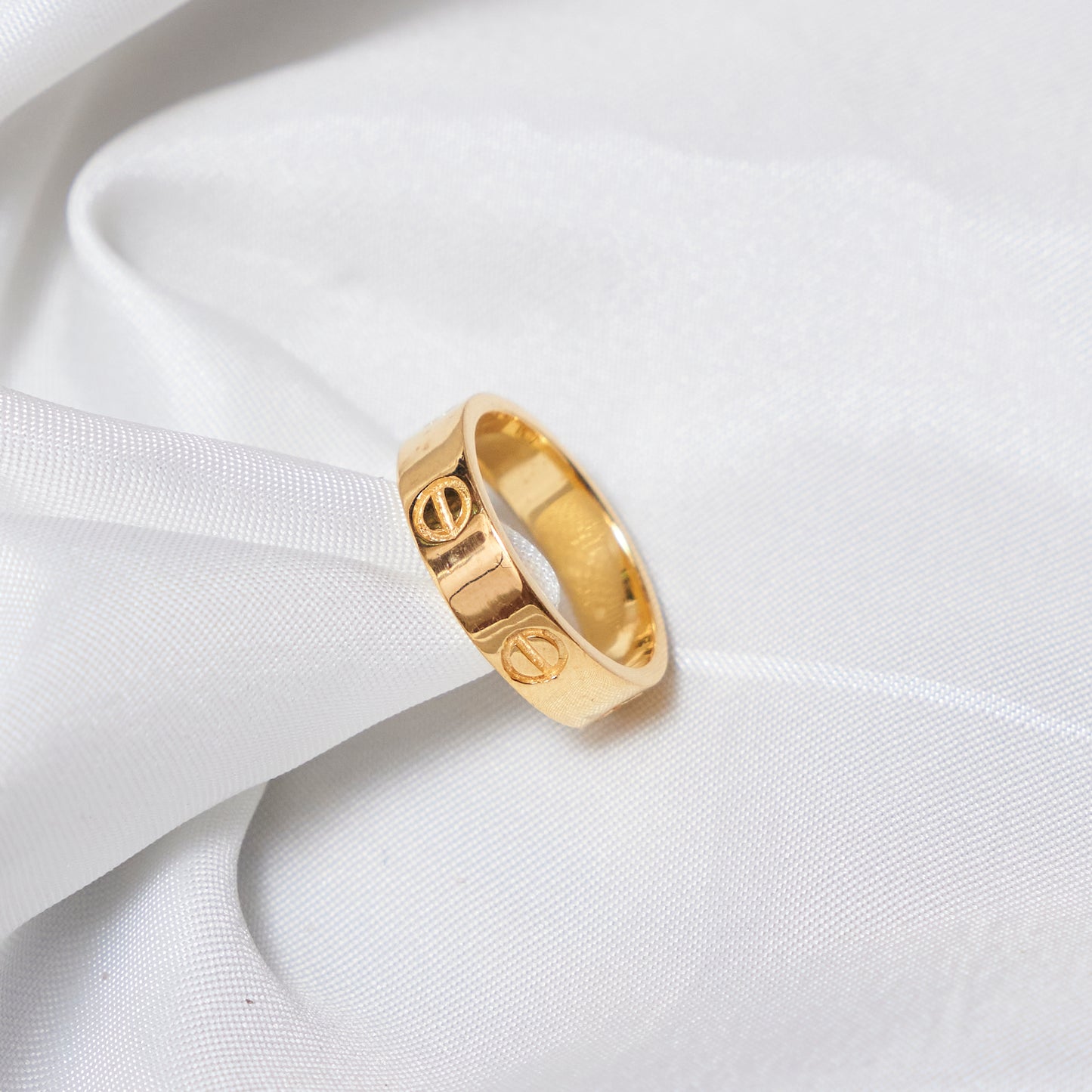 Designer Adjustable Gold Ring with Crystal Detailing for Women