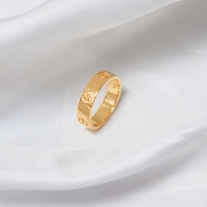 Designer Adjustable Gold Ring with Crystal Detailing for Women