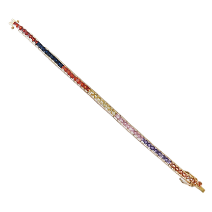 Multicolor Crystal Tennis Bracelet