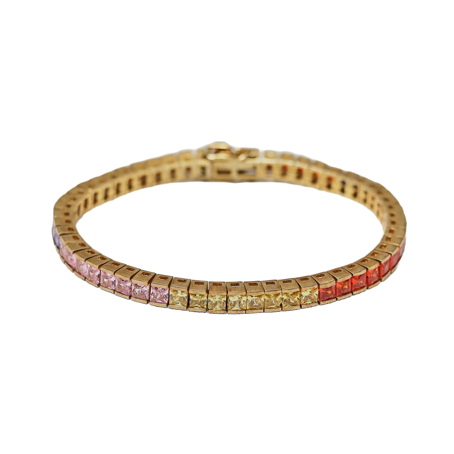 Multicolor Crystal Tennis Bracelet
