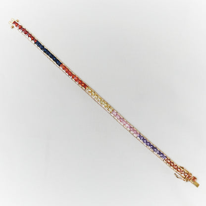 Multicolor Crystal Tennis Bracelet