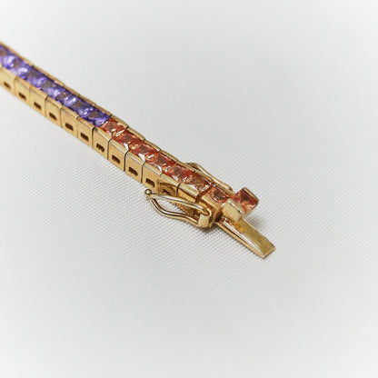 Multicolor Crystal Tennis Bracelet