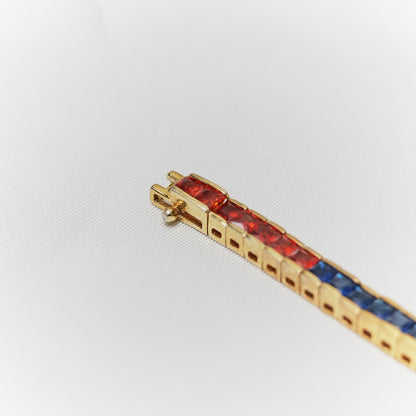 Multicolor Crystal Tennis Bracelet