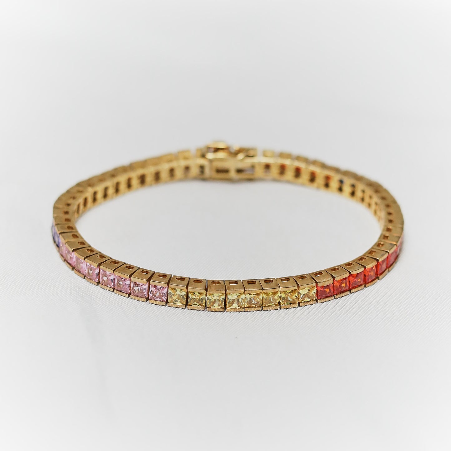 Multicolor Crystal Tennis Bracelet