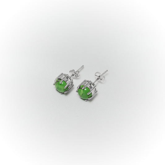 Enlightened Aura - Luxe Lime Gem Studs for the Visionary Soul