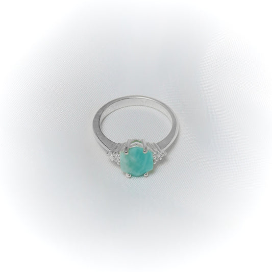 Ocean’s Whisper – Ethically Sourced Larimar Ring