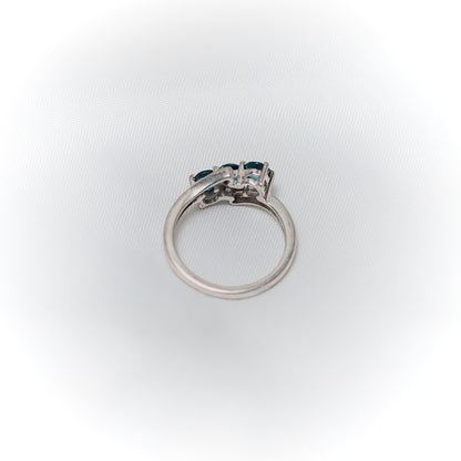 Equilibrium – Asymmetrical Blue Topaz Liberation Ring