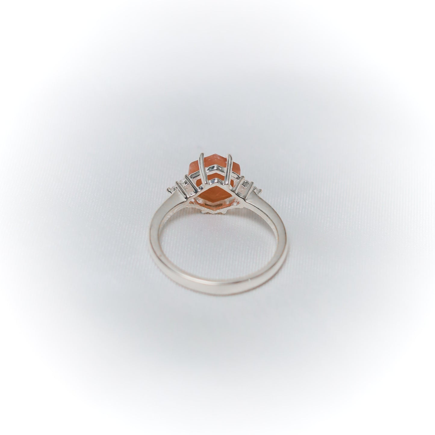 Sunset Radiance – Orange Moonstone Ring
