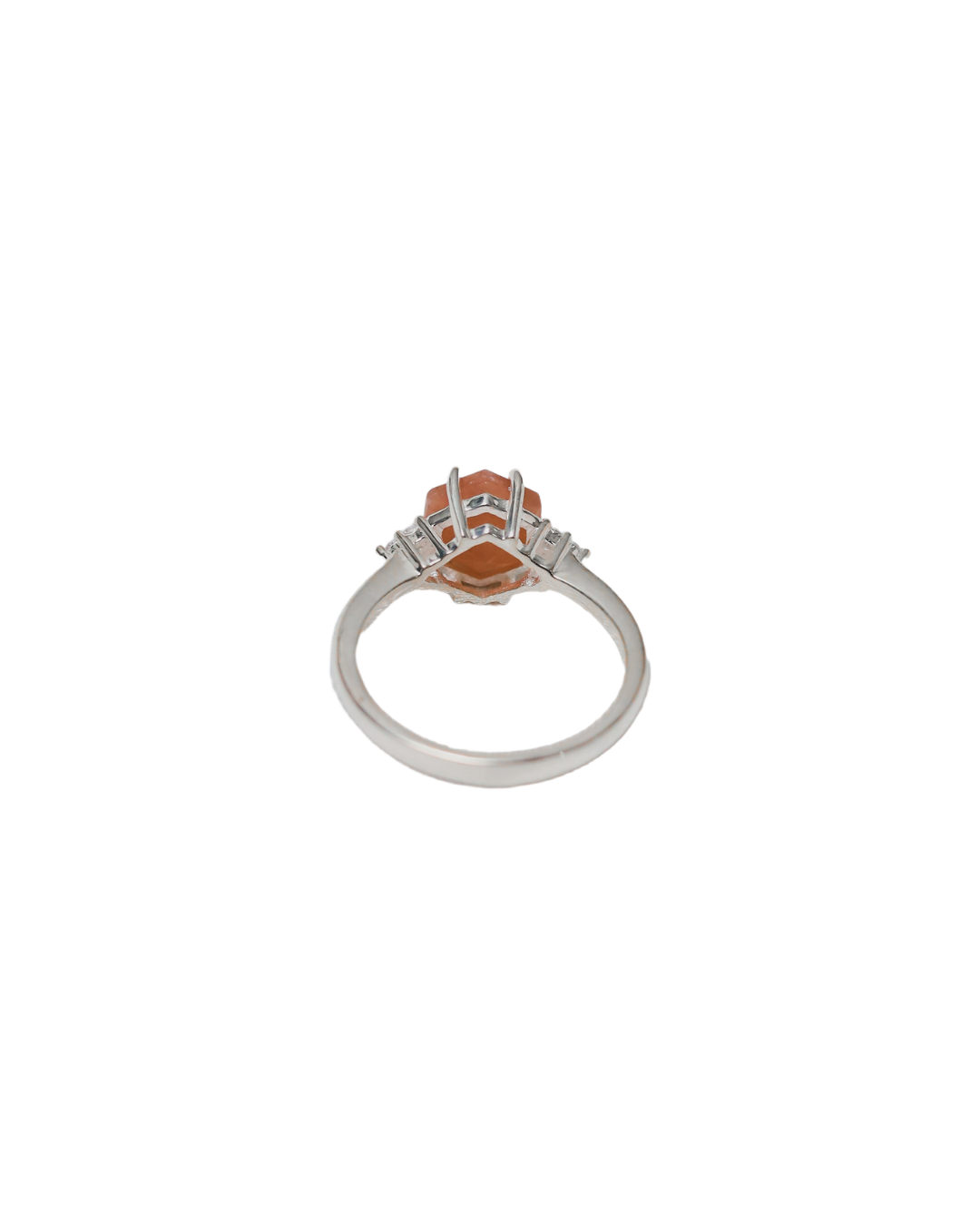 Sunset Radiance – Orange Moonstone Ring