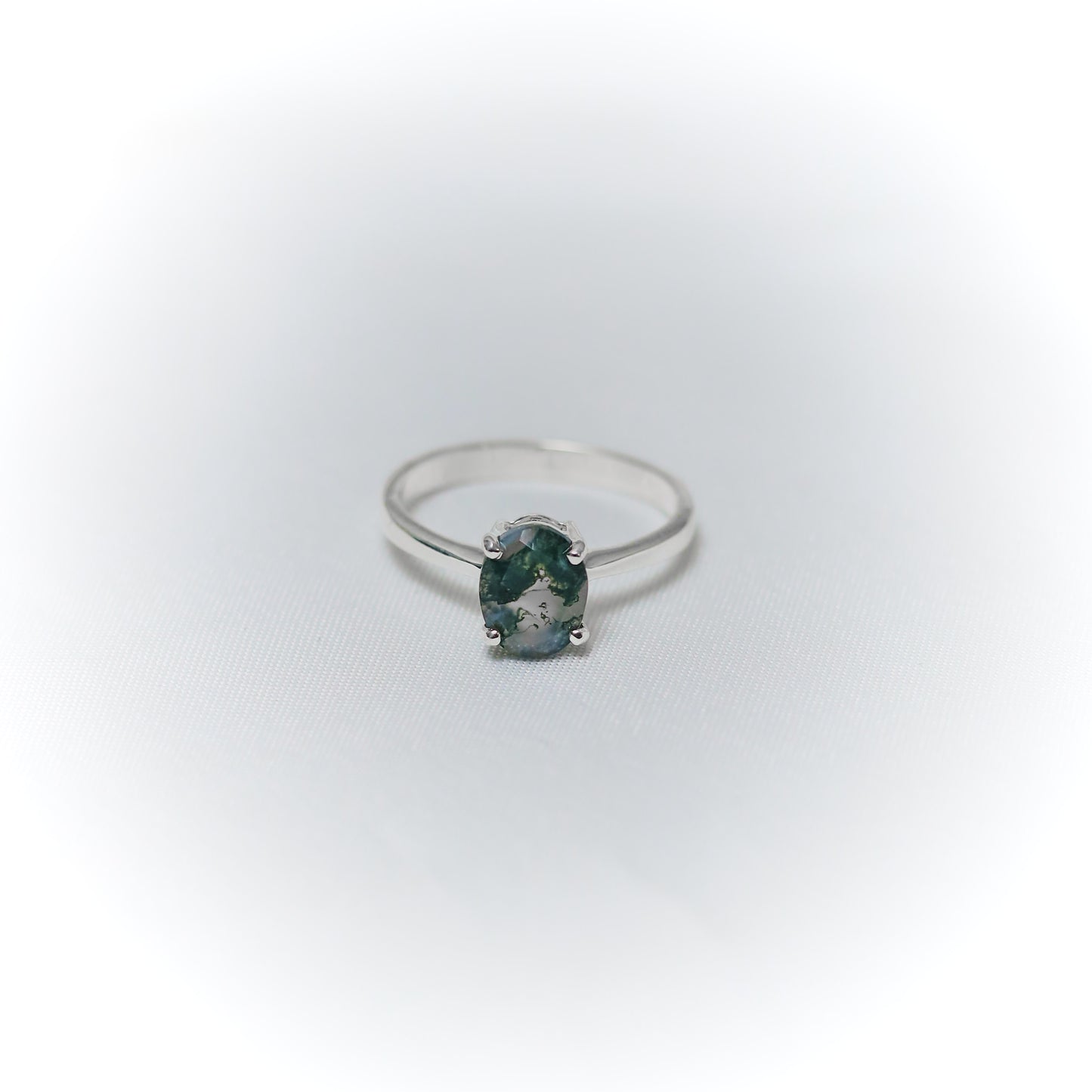 Enchanted Earth – Moss Agate Ring