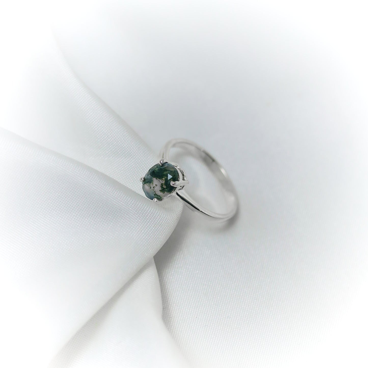 Enchanted Earth – Moss Agate Ring