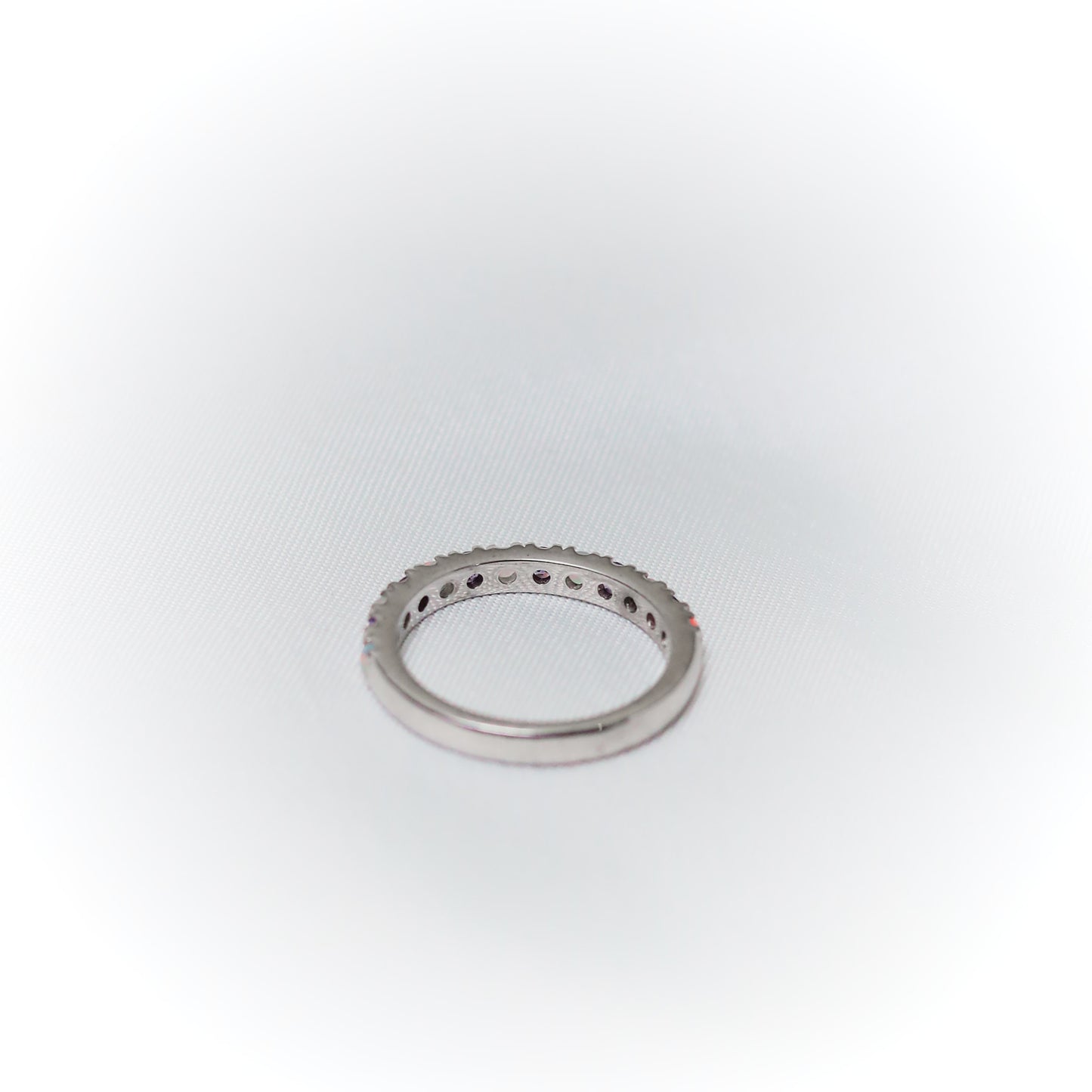 Enchanted Harmony – Amethyst & Opal Eternity Band