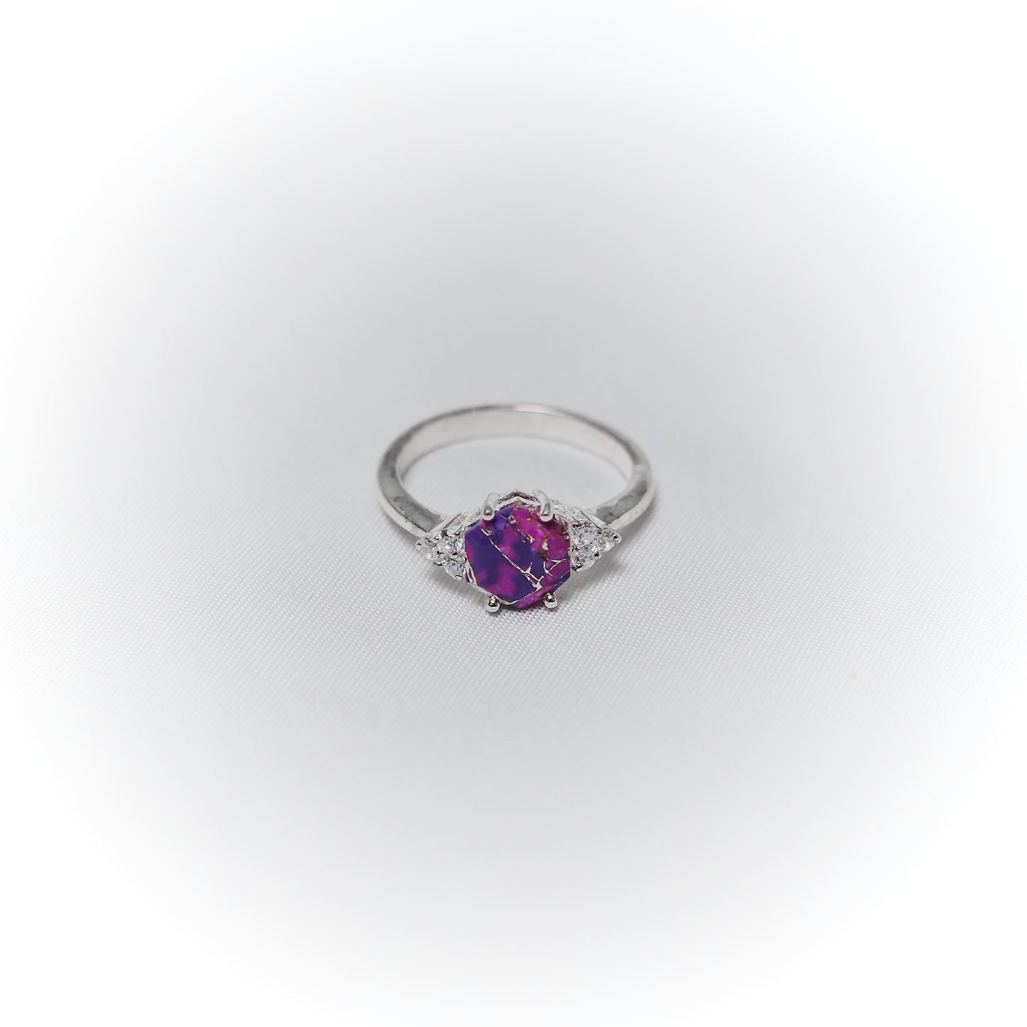 Royal Enigma – Purple Turquoise Halo Ring