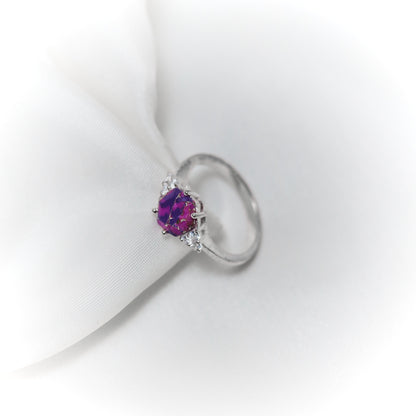 Royal Enigma – Purple Turquoise Halo Ring