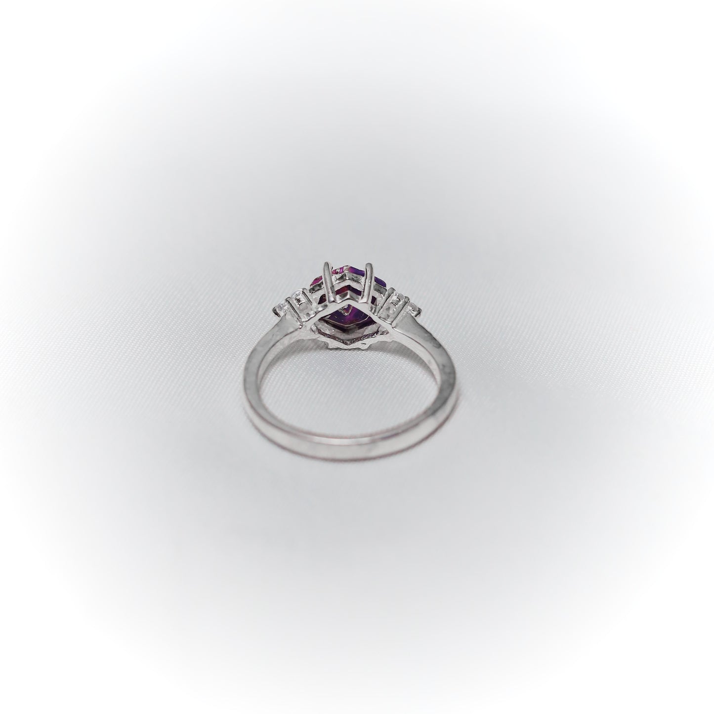 Royal Enigma – Purple Turquoise Halo Ring