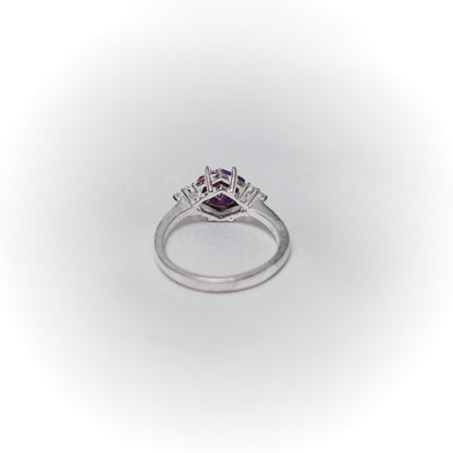 Royal Enigma – Purple Turquoise Halo Ring