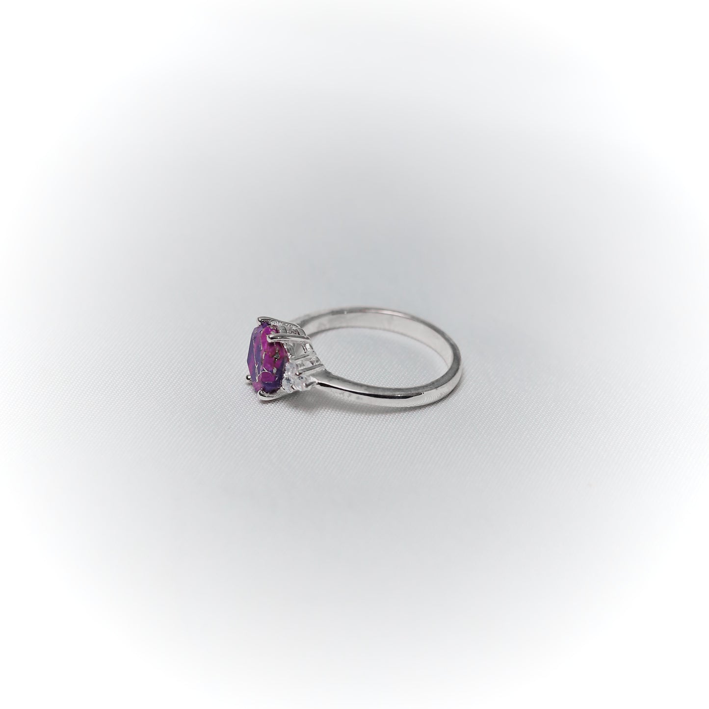 Royal Enigma – Purple Turquoise Halo Ring