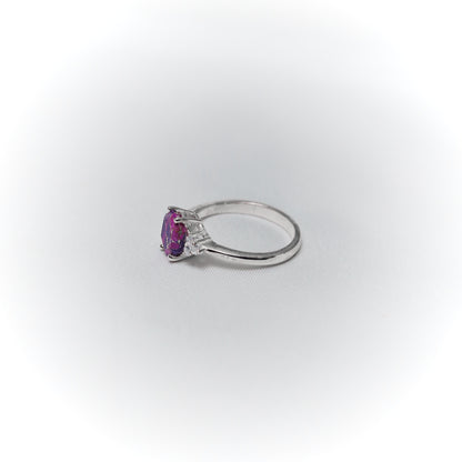 Royal Enigma – Purple Turquoise Halo Ring