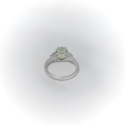 Ethereal Glow – Green Chalcedony Elegance Ring