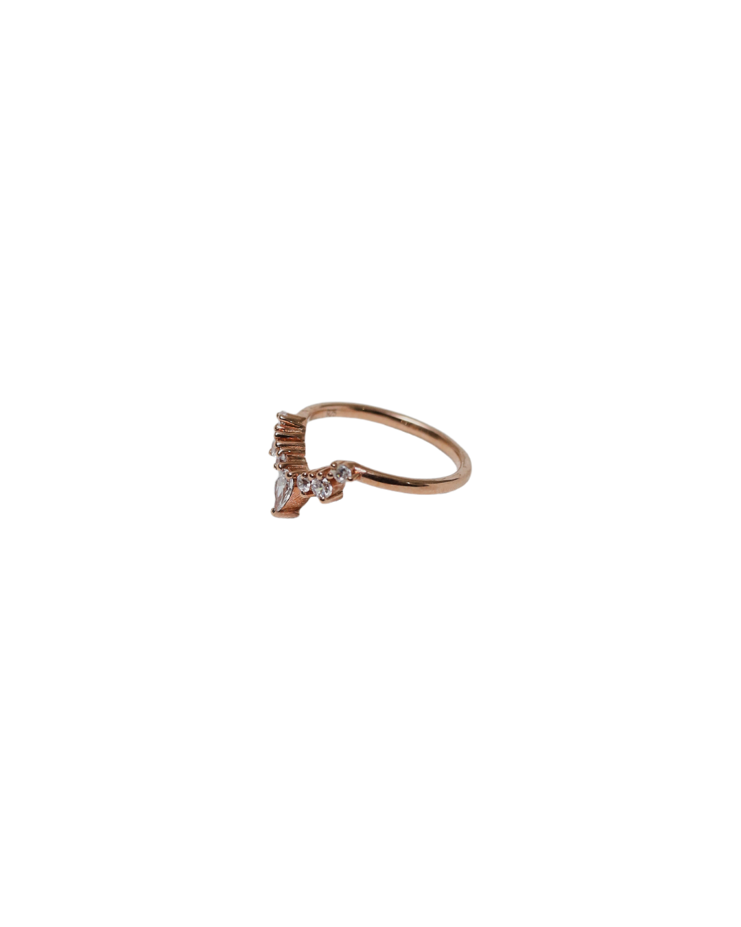 Celestial Crown – Pear Cut Diamond V-Ring