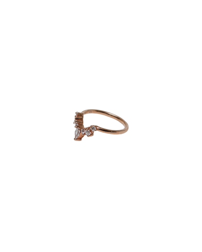 Celestial Crown – Pear Cut Diamond V-Ring