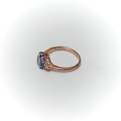 Midnight Elegance – London Blue Topaz Ring