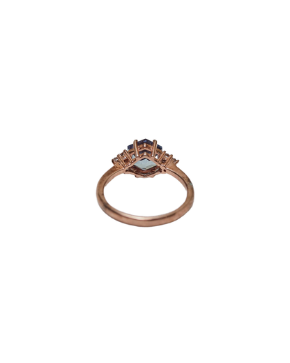 Midnight Elegance – London Blue Topaz Ring