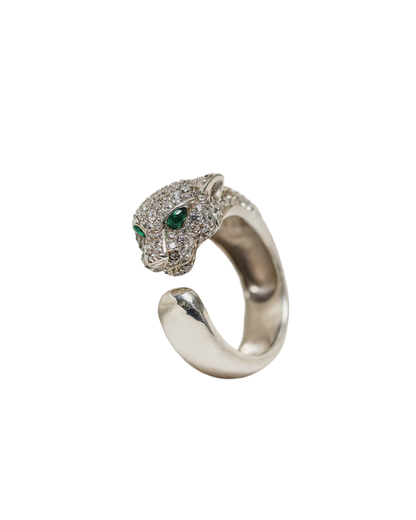 Majestic Panther – Diamond & Emerald Ring