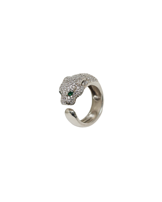 Majestic Panther – Diamond & Emerald Ring