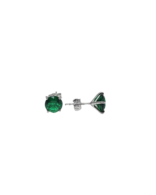 Verdant Essence - Ethereal Emerald Studs for the Discerning Soul