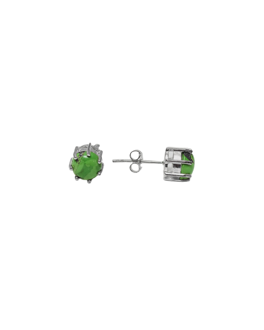 Enlightened Aura - Luxe Lime Gem Studs for the Visionary Soul