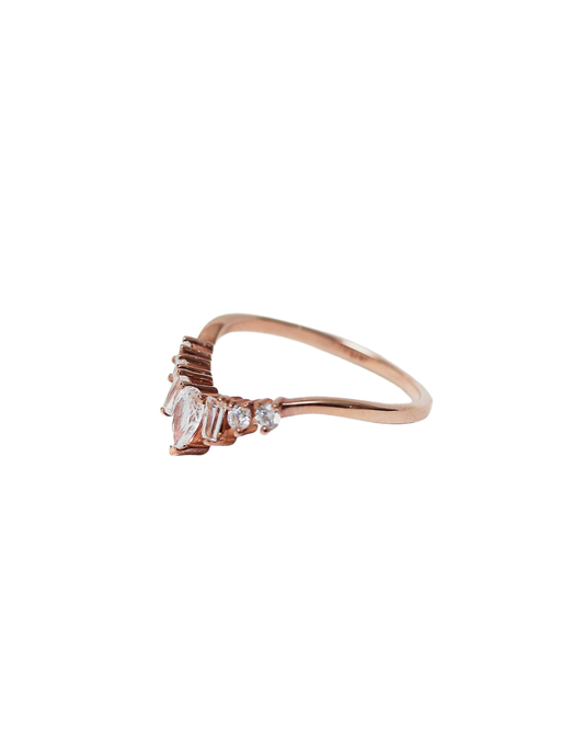 Elysian Heart: The Rose Gold Empress Ring