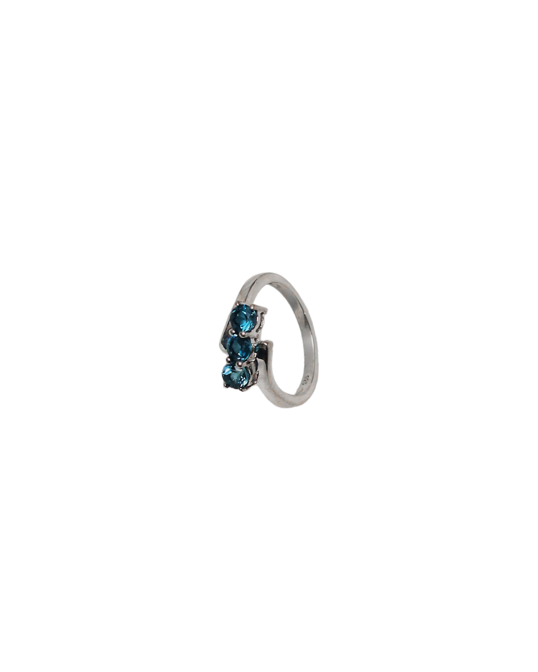 Equilibrium – Asymmetrical Blue Topaz Liberation Ring