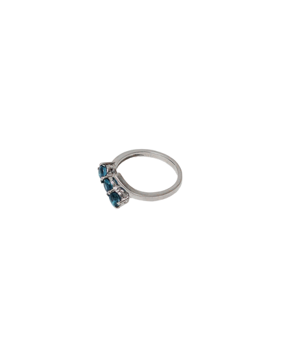 Equilibrium – Asymmetrical Blue Topaz Liberation Ring