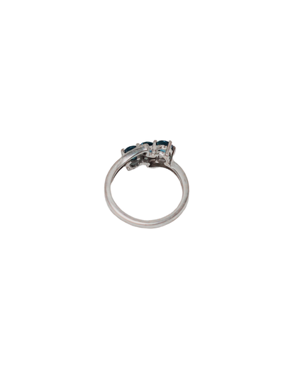 Equilibrium – Asymmetrical Blue Topaz Liberation Ring