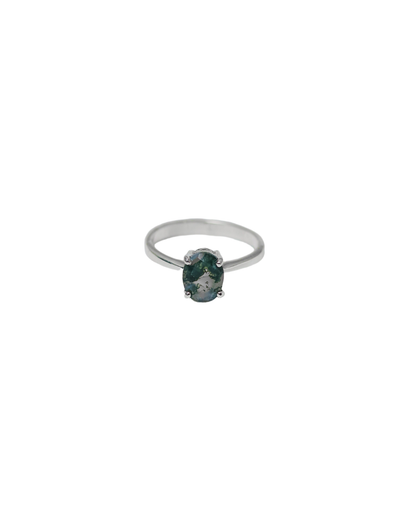 Enchanted Earth – Moss Agate Ring