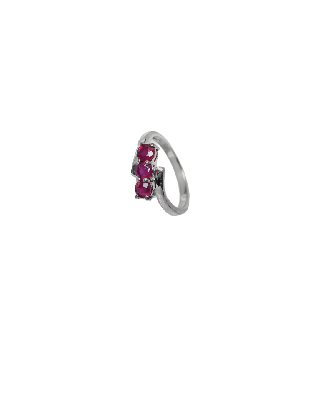Crimson Embrace – Triple Ruby Wrap Ring