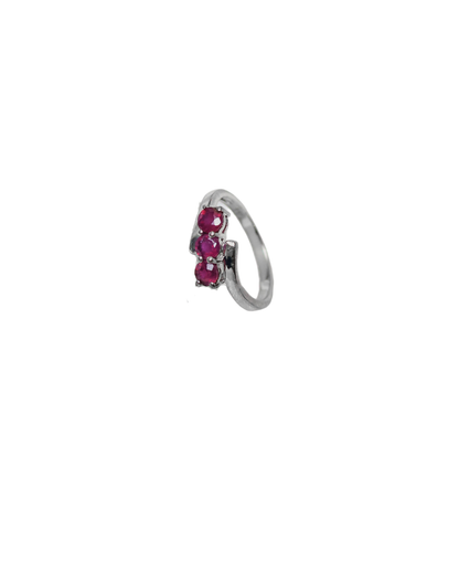 Crimson Embrace – Triple Ruby Wrap Ring