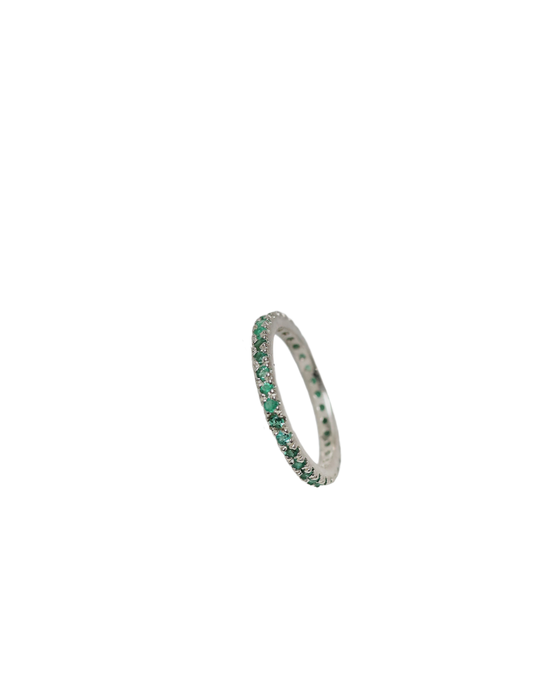Eternal Verdant – Natural Emerald Eternity Band