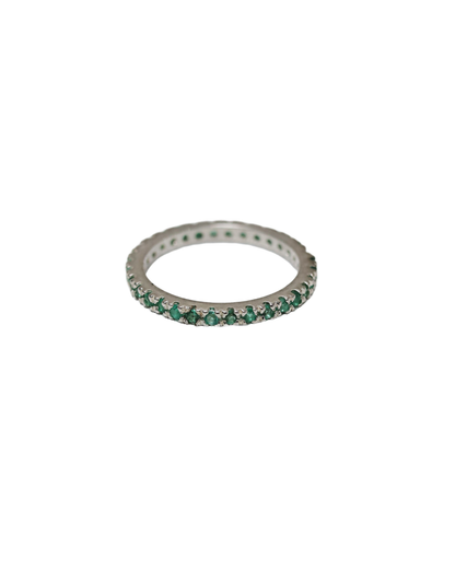 Eternal Verdant – Natural Emerald Eternity Band